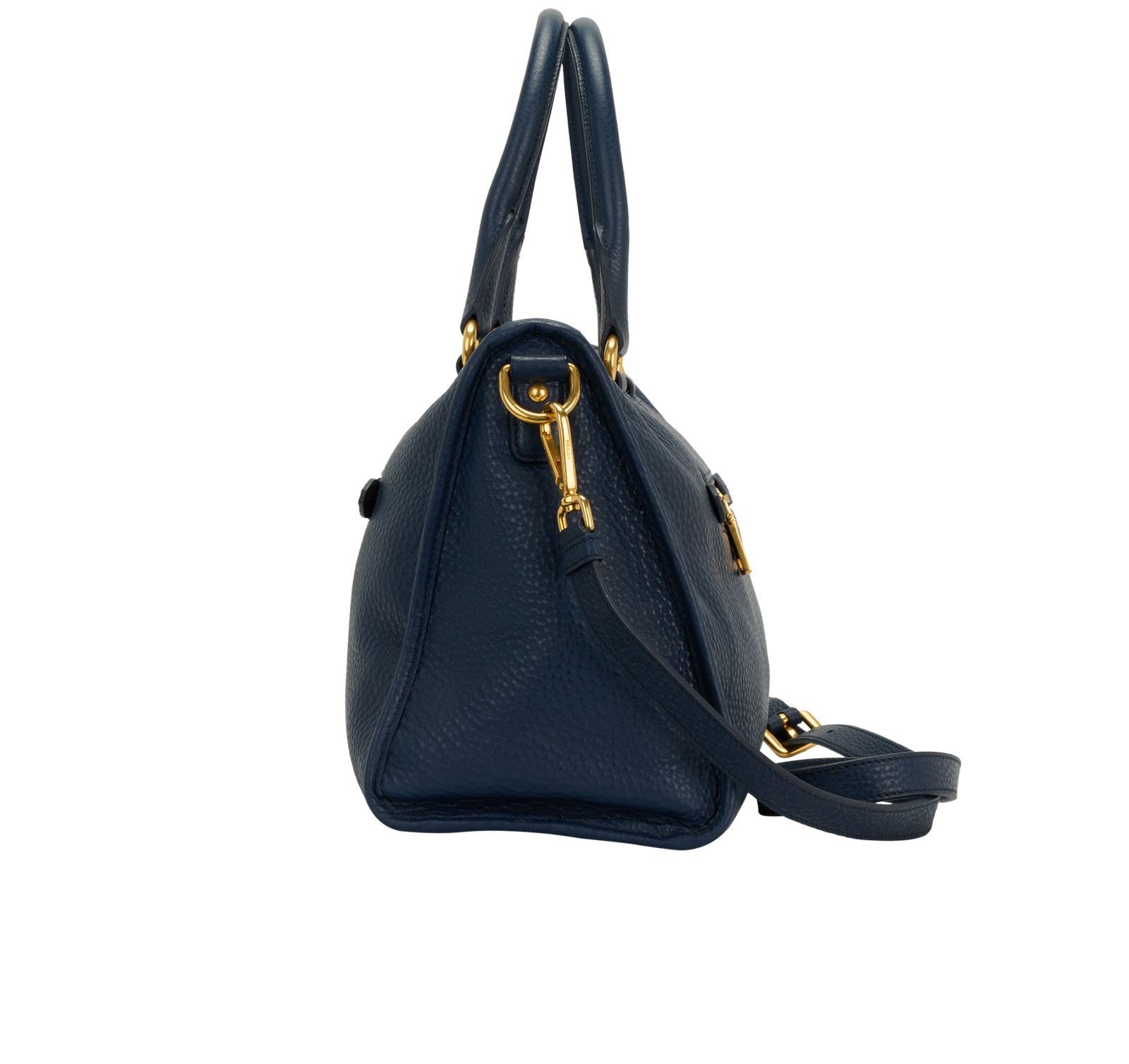 Vitello Daino Tote, &pound;450, Handbags, Blue, Leather, Bottom view